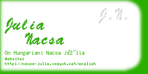 julia nacsa business card